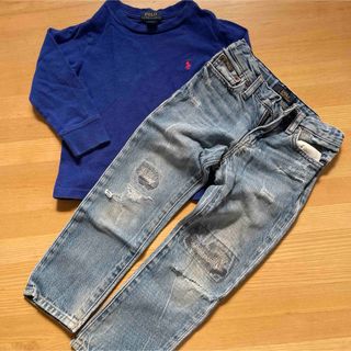 ポロラルフローレン(POLO RALPH LAUREN)のポロラルフローレン　 カットソーandジーンズセット　110センチ(パンツ/スパッツ)