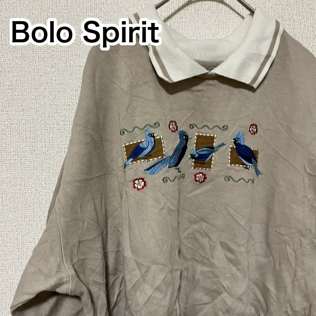 ●691【美品】US古着 Bolo Spirit ださかわ ニット トレーナー  メンズのトップス(スウェット)の商品写真