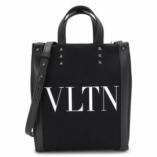 ヴァレンティノガラヴァーニ(valentino garavani)のヴァレンティノ トートバッグ 3Y2B0B78PYY 0NI ショルダーバッグ VLTN エコラボ キャンバス ミニ トート ブラック 黒 VALENTINO(トートバッグ)