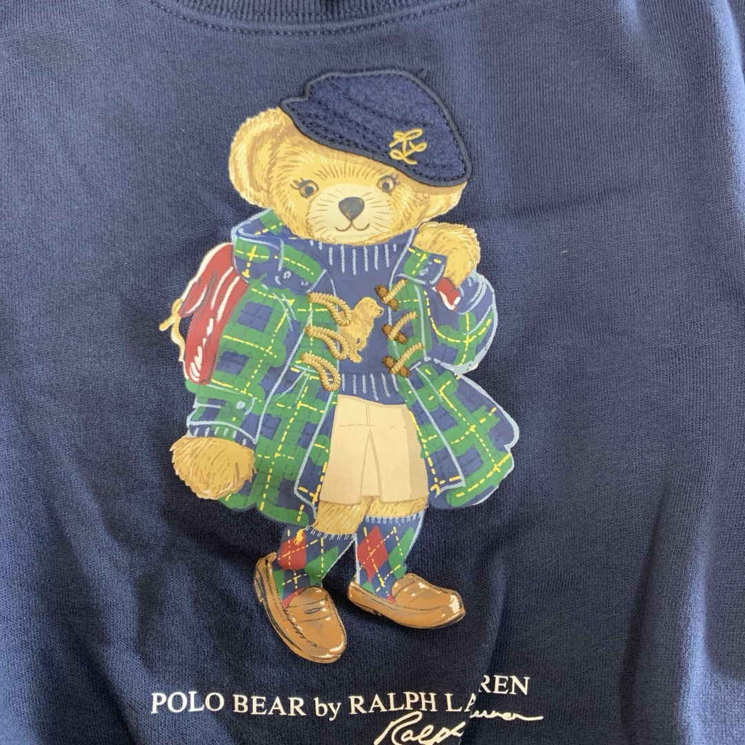 Ralph Lauren(ラルフローレン)の【新品】ラルフローレン ポロベア フリース ワンピース ネイビー S(7) キッズ/ベビー/マタニティのキッズ服女の子用(90cm~)(ワンピース)の商品写真