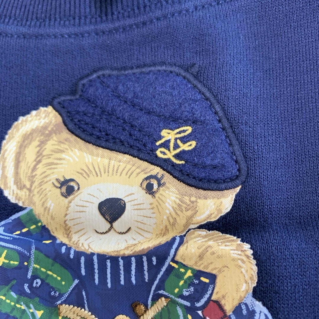 Ralph Lauren(ラルフローレン)の【新品】ラルフローレン ポロベア フリース ワンピース ネイビー S(7) キッズ/ベビー/マタニティのキッズ服女の子用(90cm~)(ワンピース)の商品写真