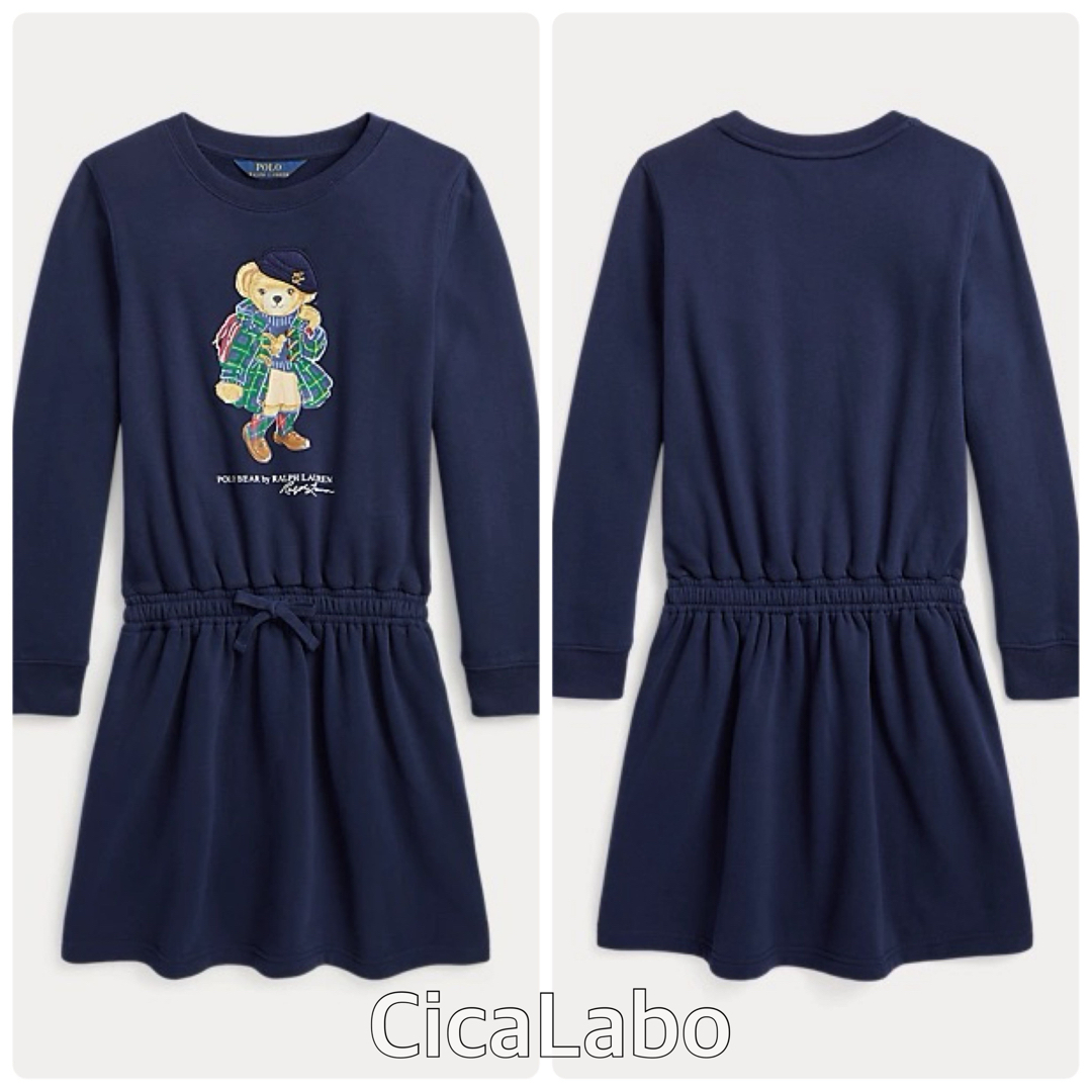 【新品】ラルフローレン ポロベア フリース ワンピース ネイビー M(8/10) 【新品】ラルフローレン ポロベア フリース ワンピース ネイビー M(8/10)