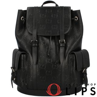 グッチ(Gucci)のグッチ バックパック  625770 GGエンボス メンズリュック・デイパック
 ブラック【中古】(バッグパック/リュック)