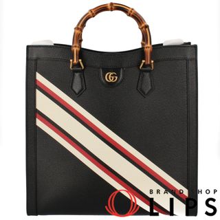 グッチ(Gucci)のグッチ ダイアナ バンブー ラージトートバッグ  721080 レザー レディーストートバッグ
 ブラック【未使用】(トートバッグ)