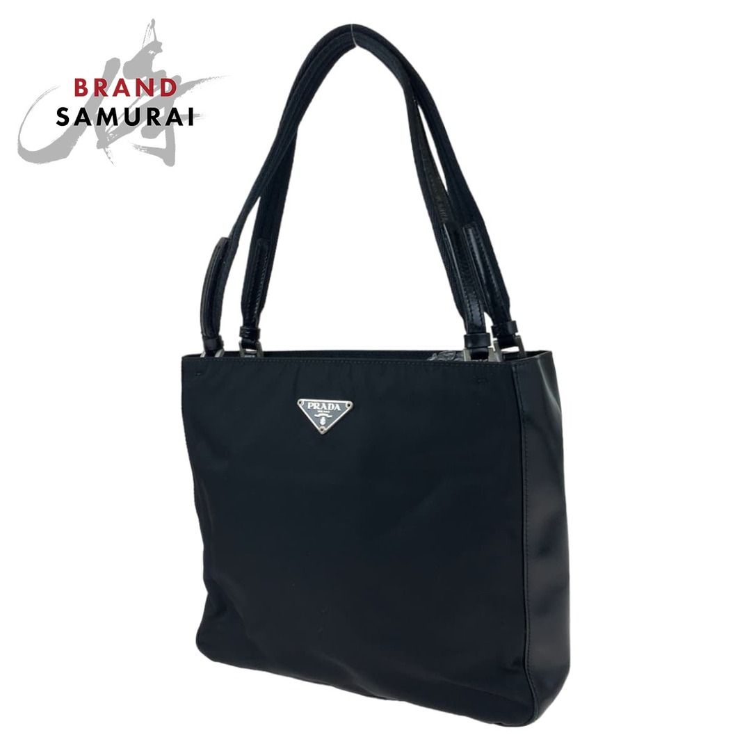 PRADA(プラダ)のPRADA プラダ テスート ブラック 黒 ナイロン トートバッグ ハンドバッグ レディース 404866 【中古】 レディースのバッグ(トートバッグ)の商品写真