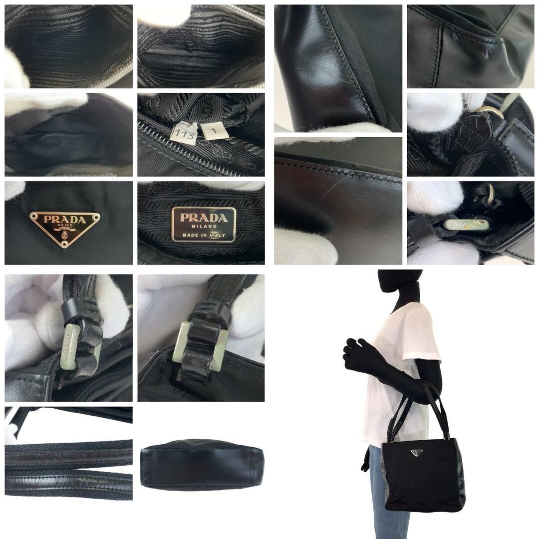 PRADA(プラダ)のPRADA プラダ テスート ブラック 黒 ナイロン トートバッグ ハンドバッグ レディース 404866 【中古】 レディースのバッグ(トートバッグ)の商品写真