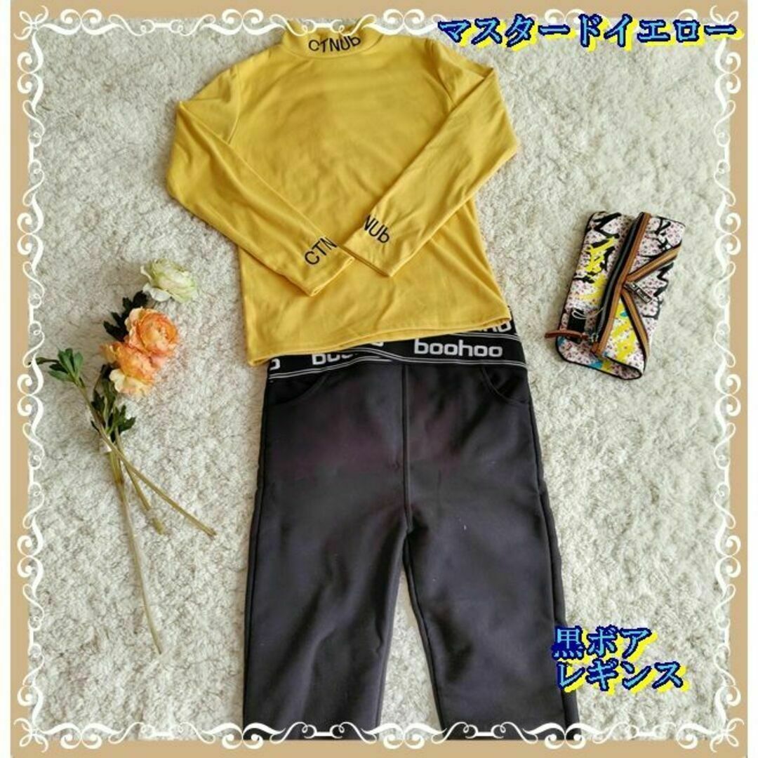 黄XL　タートルネックニット　セーター　かっこいいロゴがクール！　インポート レディースのトップス(ニット/セーター)の商品写真