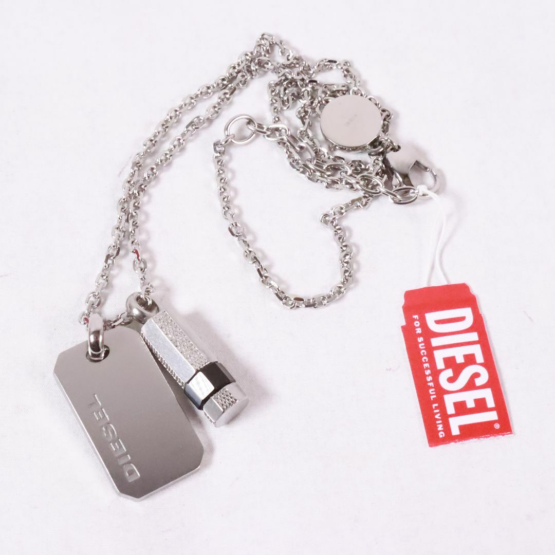 DIESEL(ディーゼル)のDIESEL　ディーゼル　アクセサリー　ネックレス　シルバー　タグ付き メンズのアクセサリー(ネックレス)の商品写真