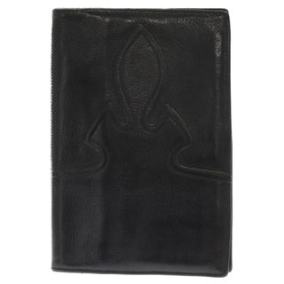 クロムハーツ(Chrome Hearts)のCHROME HEARTS クロムハーツ AGENDA アジェンダ レザーフレアニー手帳カバー ブックカバー ブラック(その他)