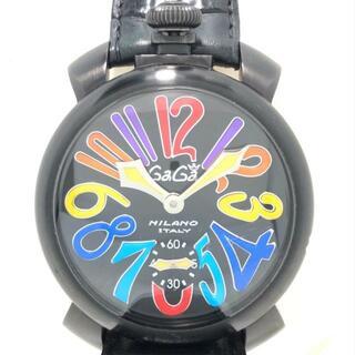 ガガミラノ 腕時計 マヌアーレ48 メンズ 黒