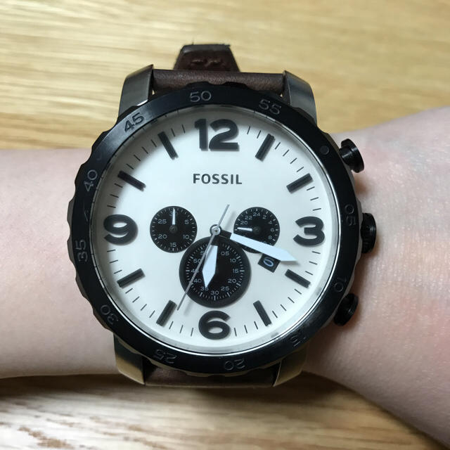 FOSSIL(フォッシル)のFOSSIL メンズ 時計 革ベルト ブラウン メンズの時計(腕時計(アナログ))の商品写真