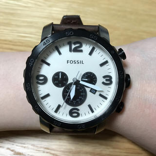 フォッシル(FOSSIL)のFOSSIL メンズ 時計 革ベルト ブラウン(腕時計(アナログ))