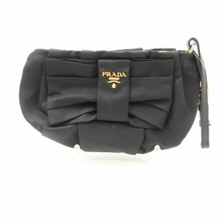 プラダ(PRADA)のPRADA プラダ ストラップ付 リボンポーチ ミニバッグ クラッチ レディース AY5069C (ポーチ)