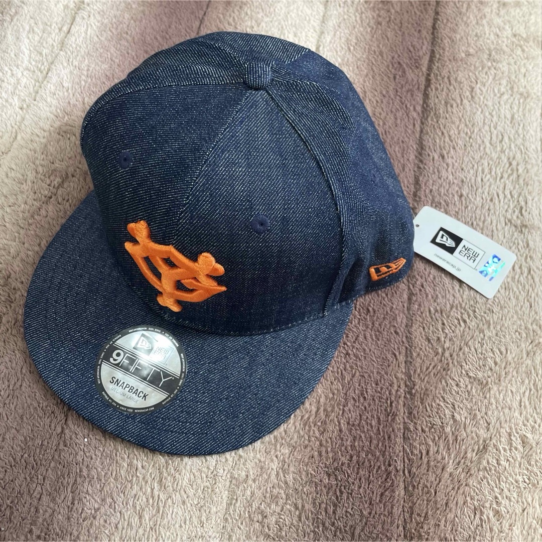 NEW ERA(ニューエラー)の【未使用】ニューエラ　9FIFTY 読売ジャイアンツ　デニムキャップ　刺繍　ML メンズの帽子(キャップ)の商品写真