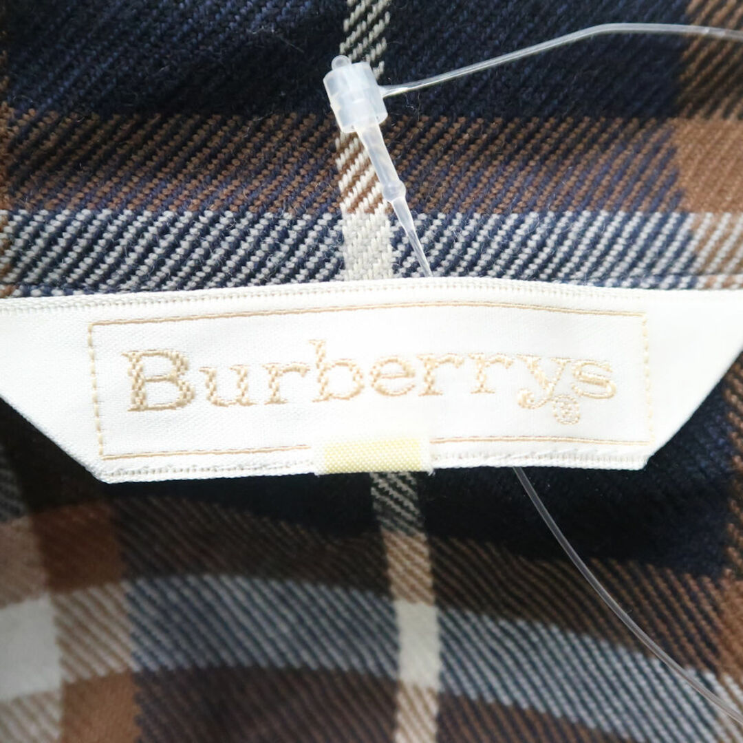 BURBERRY(バーバリー)の美品 Burberrys バーバリー チェック柄長袖ネルシャツ 7R(Sサイズ相当） 毛 ウール オープンカラー ヴィンテージ メンズ AU2386A44  メンズのトップス(シャツ)の商品写真