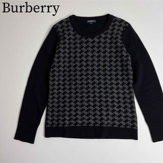 バーバリー(BURBERRY)の美品　BURBERRY LONDON バーバリー　ニット　セーター　ロゴプレート(ニット/セーター)