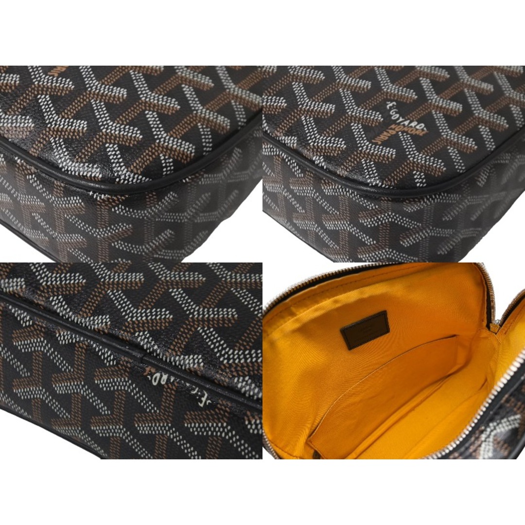 GOYARD(ゴヤール)のGOYARD ゴヤール ヨナGM ショルダーバッグ ブラック レザー コーティングキャンバス 良品 中古 60072 レディースのバッグ(ハンドバッグ)の商品写真