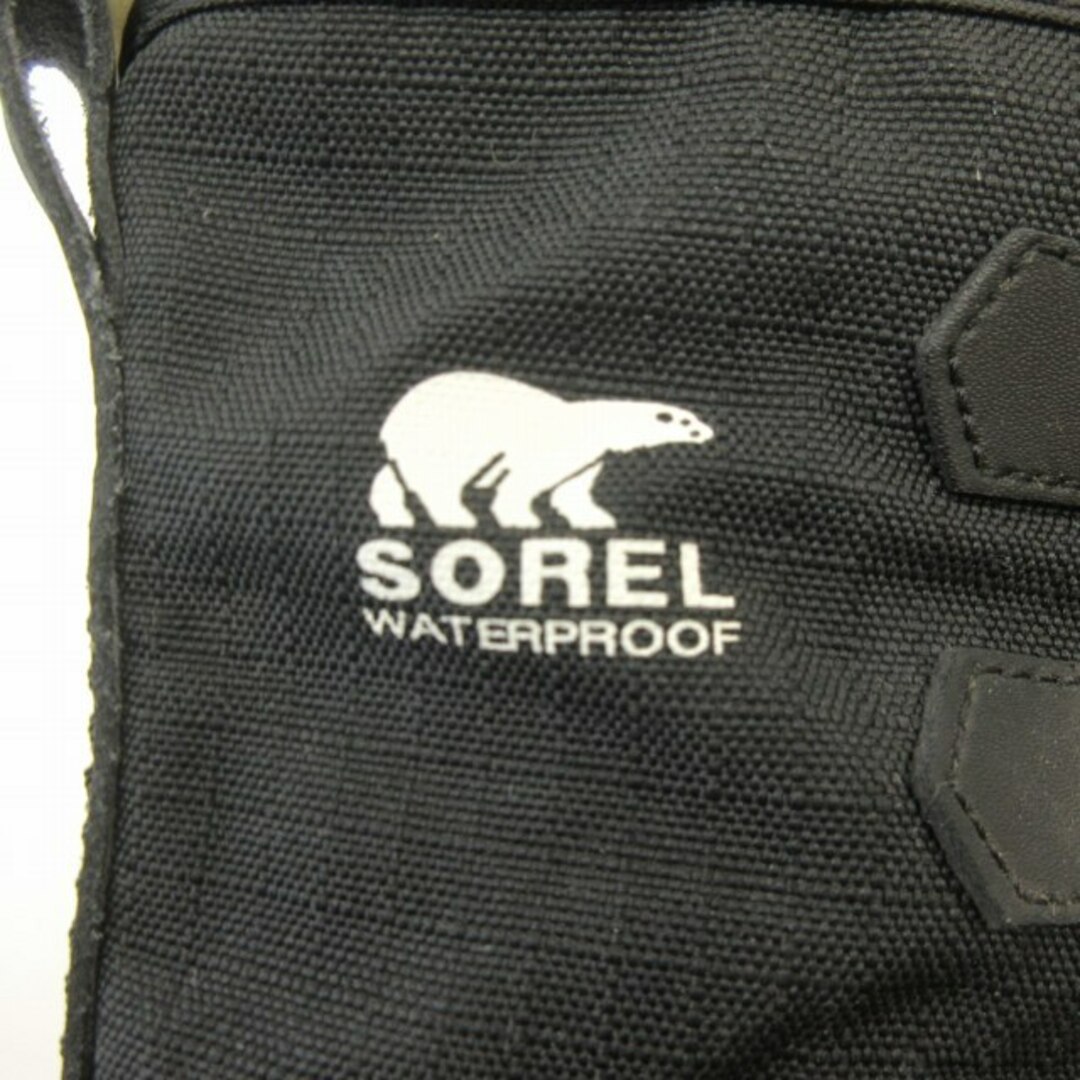 SOREL(ソレル)のソレル ボアブーツ ショートブーツ フェイクファー 黒 白 US7 24cm レディースの靴/シューズ(ブーツ)の商品写真