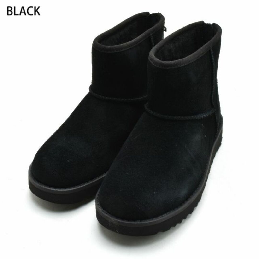 UGG(アグ)の【BLACK】アグ クラシックミニロゴジップ ブーツ レディース ムートンブーツ シープスキン ブラウン ブラック UGG CLASSIC MINI LOGO ZIP【送料無料】 レディースの靴/シューズ(ブーツ)の商品写真