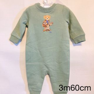 ラルフローレン(Ralph Lauren)の3m60cm 長袖　ロンパース　裏起毛　ラルフローレン  ベア(ロンパース)