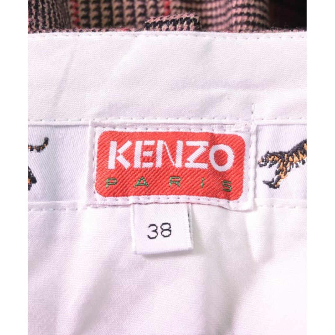 KENZO(ケンゾー)のKENZO ケンゾー スラックス 38(S位) 茶x黒x赤(チェック) 【古着】【中古】 レディースのパンツ(その他)の商品写真