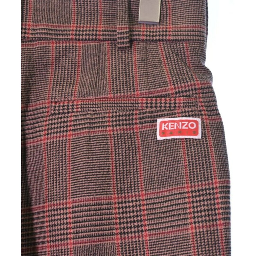 KENZO(ケンゾー)のKENZO ケンゾー スラックス 38(S位) 茶x黒x赤(チェック) 【古着】【中古】 レディースのパンツ(その他)の商品写真