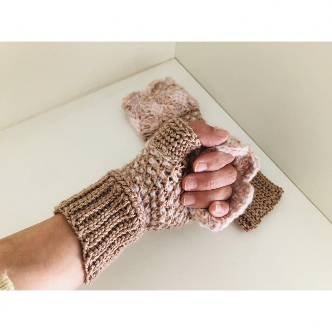 ハンドウォーマー  No.63 指なし手袋　ハンドメイド ハンドメイドのファッション小物(手袋)の商品写真