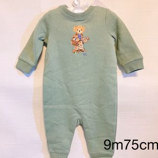 ラルフローレン(Ralph Lauren)の9m75cm 長袖　ロンパース　裏起毛　ラルフローレン  ベア(ロンパース)