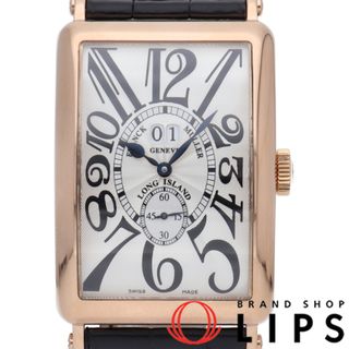 FRANCK MULLER - フランク ミュラー ロング アイランド グランギシェ ウォッチ Longisland Curvex 1200 S6 GG 箱 K18PG/革 メンズ時計 ホワイト 仕上げ済 美品 【中古】