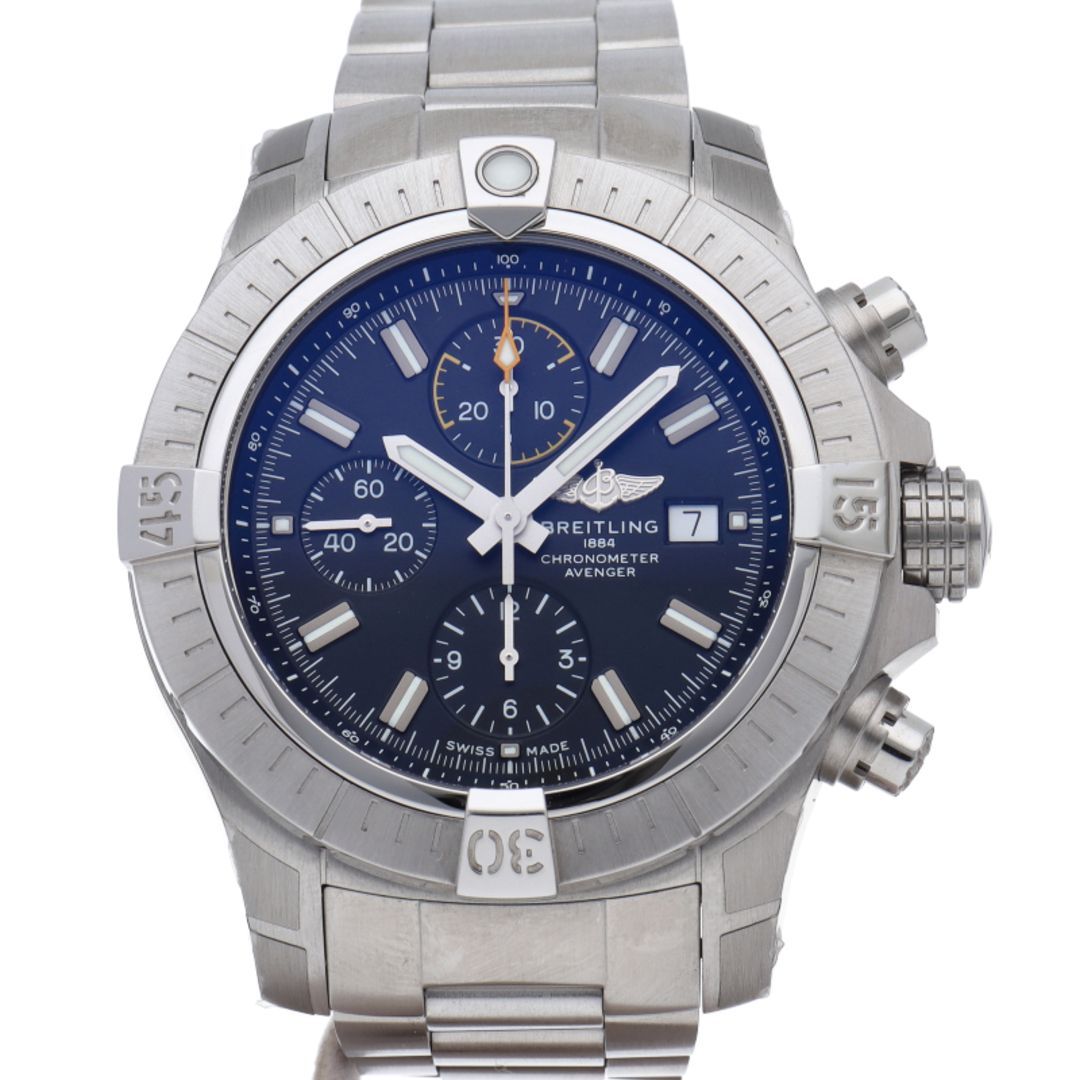 BREITLING(ブライトリング)のブライトリング アベンジャー クロノグラフ 45 オートマチック Avenger Chronograph A13317/A13317101B1A1 箱 保証書 SS メンズ時計 ブラック 美品 【中古】 メンズの時計(その他)の商品写真