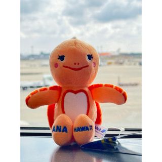 エーエヌエー(ゼンニッポンクウユ)(ANA(全日本空輸))のANA FLYING HONU マスコットキーホルダー ラー(ORANGE)(ぬいぐるみ)