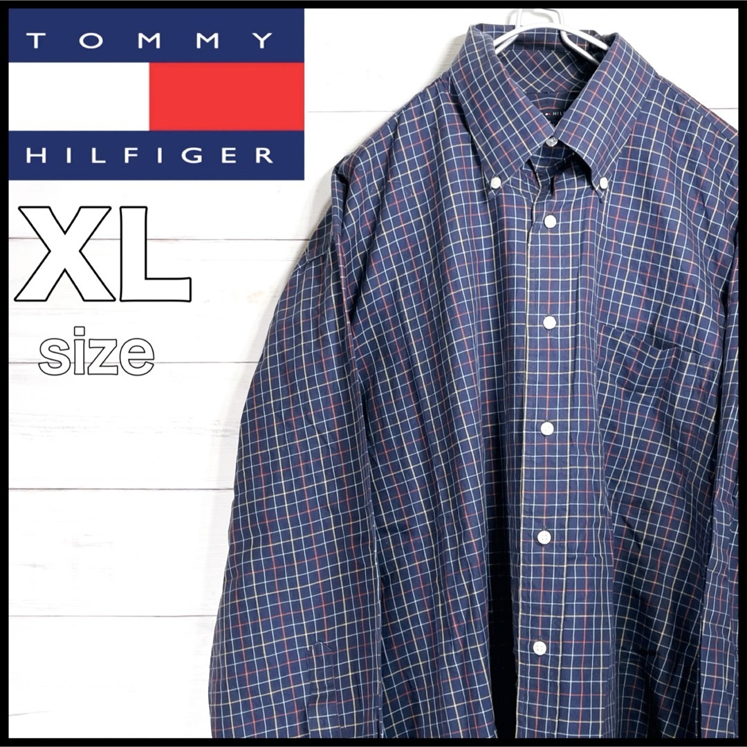 TOMMY HILFIGER(トミーヒルフィガー)のTOMMY HILFIGER ボタンダウン チェックシャツ オーバーサイズ XL メンズのトップス(シャツ)の商品写真