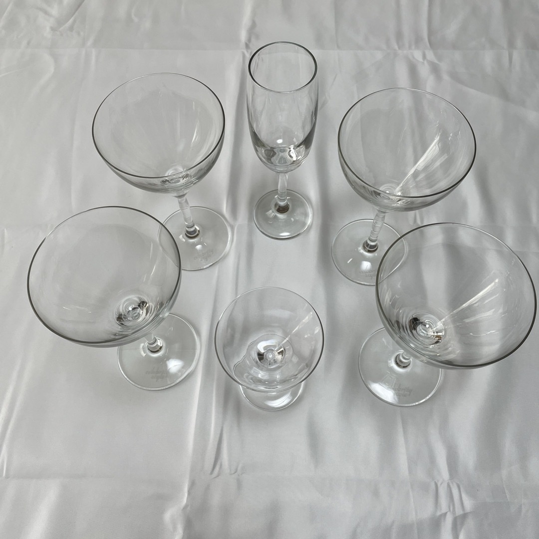 グラス6個セット　カクテルグラス大小　シャンパングラス インテリア/住まい/日用品のキッチン/食器(グラス/カップ)の商品写真