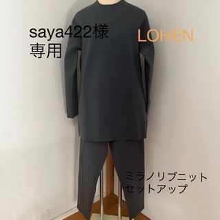 バーニーズニューヨーク(BARNEYS NEW YORK)のLOHEN  ミラノリブニット　上下セット　36サイズ(セット/コーデ)