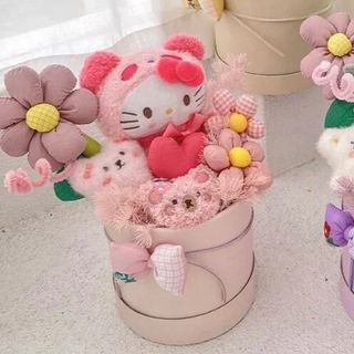 ハローキティ(ハローキティ)のハローキティ サンリオ ぬいぐるみブーケ 花束 キティちゃん バルーンブーケ(キャラクターグッズ)