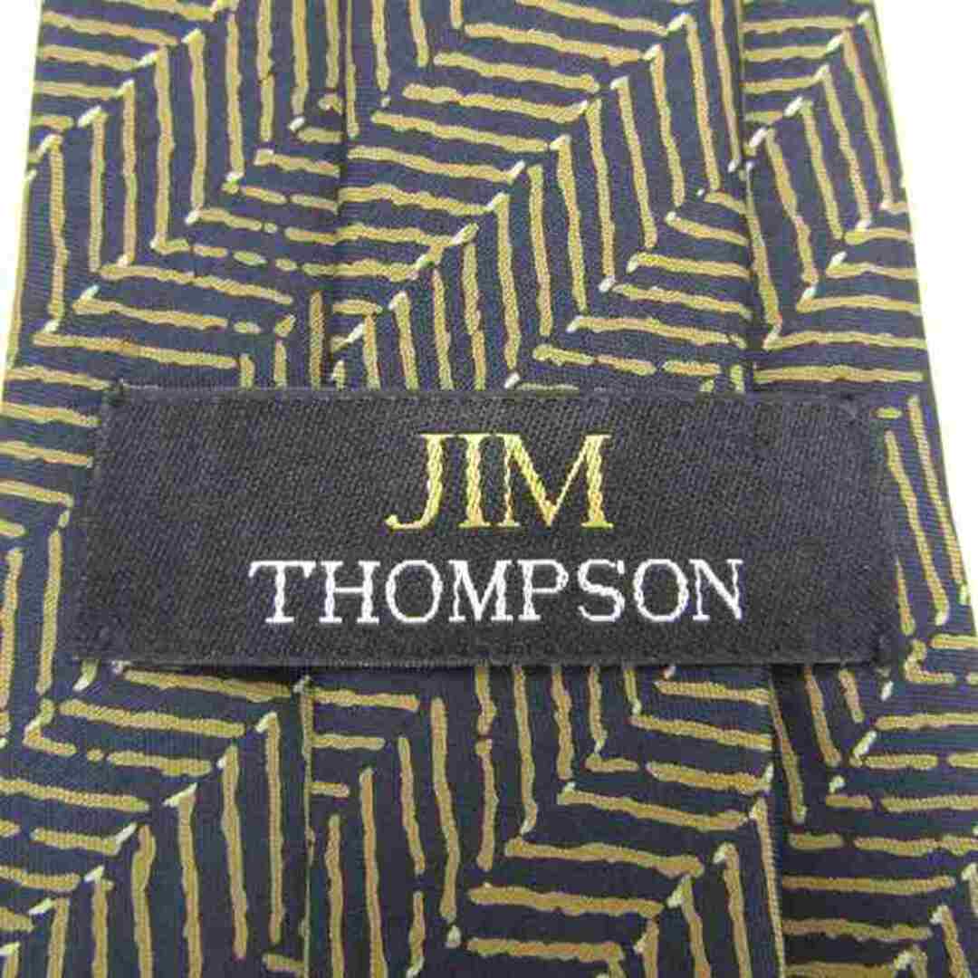 Jim Thompson(ジムトンプソン)のジムトンプソン ブランドネクタイ ストライプ柄 ヘリンボーン柄 シルク タイ製 メンズ ブラック JIM THOMPSON メンズのファッション小物(ネクタイ)の商品写真