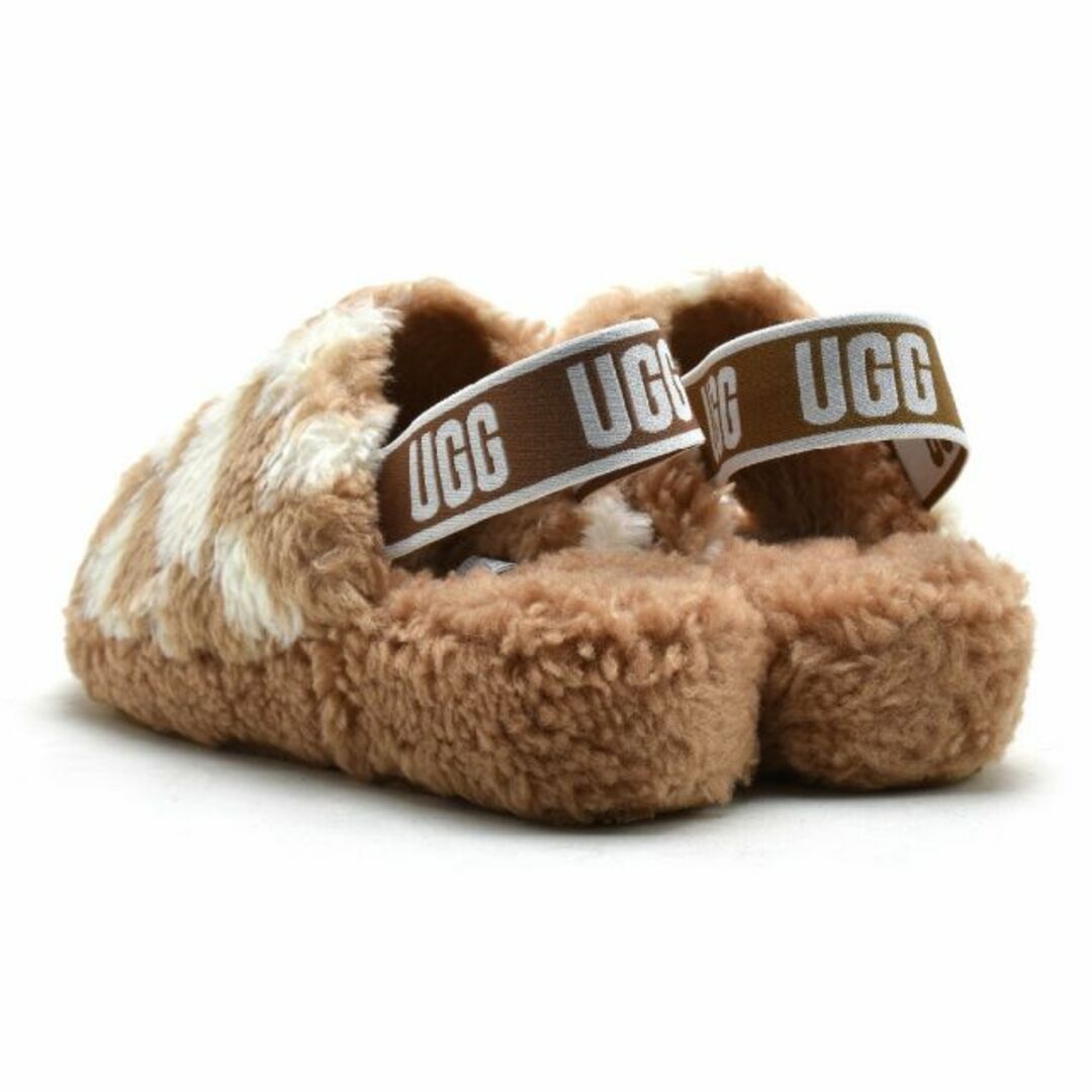 UGG(アグ)の【MESA/SAND】アグ フラッフ イヤー スライドサンダル レディース サンダル シープスキン ファー 牛柄 ブラウン UGG FLUFF YEAH SLIDE COW PRINT【送料無料】 レディースの靴/シューズ(サンダル)の商品写真