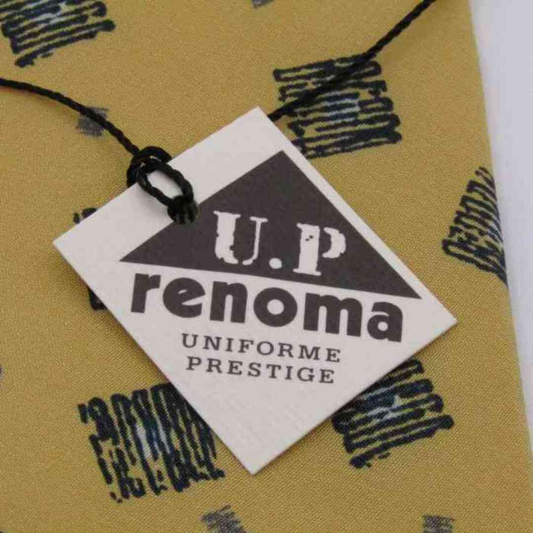 RENOMA(レノマ)のレノマ ブランドネクタイ パネル柄 シルク 日本製 未使用タグ付 メンズ イエロー renoma メンズのファッション小物(ネクタイ)の商品写真