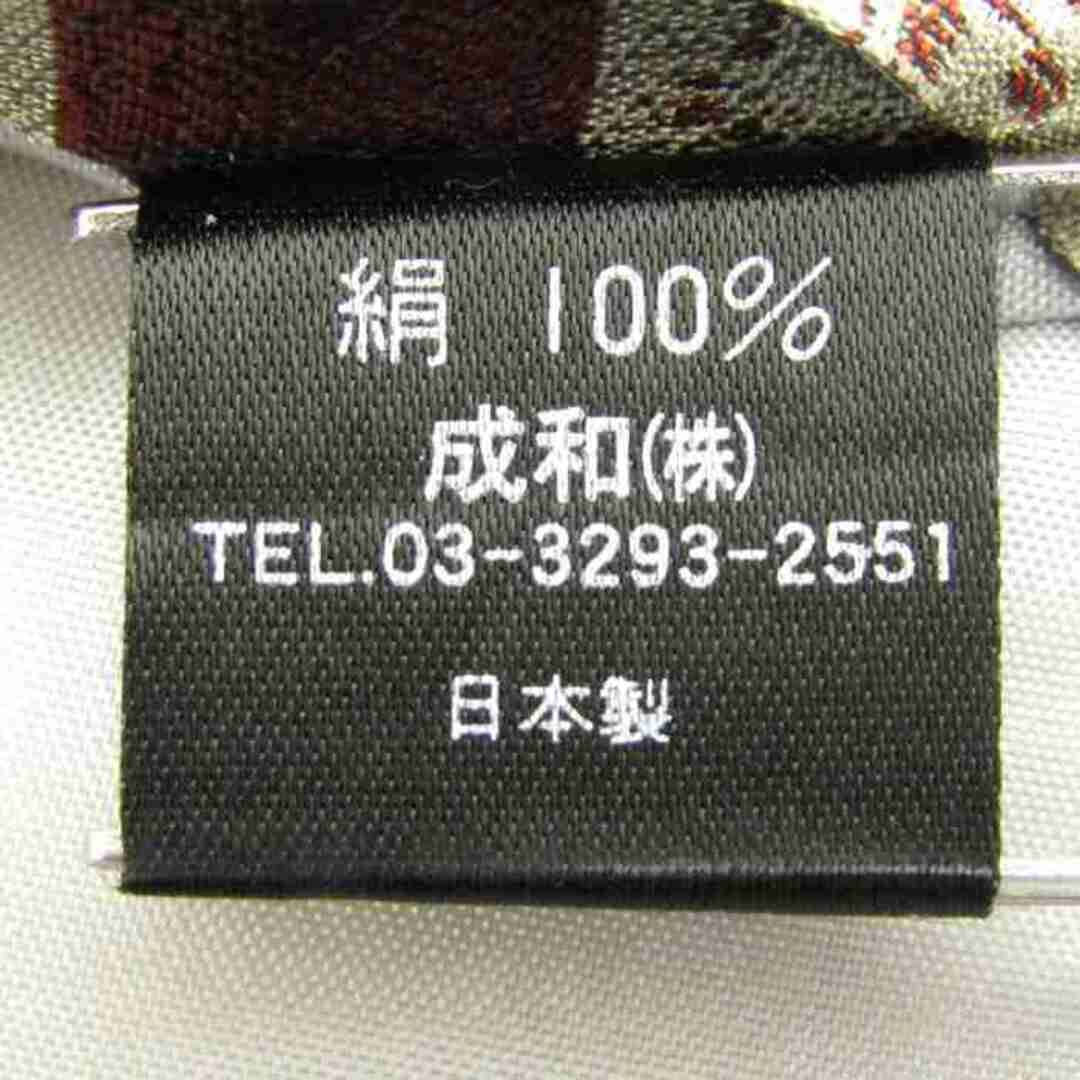 タカオイケダ ブランドネクタイ チェック柄 格子柄 シルク 日本製 メンズ ブラウン TAKAO IKEDA メンズのファッション小物(ネクタイ)の商品写真