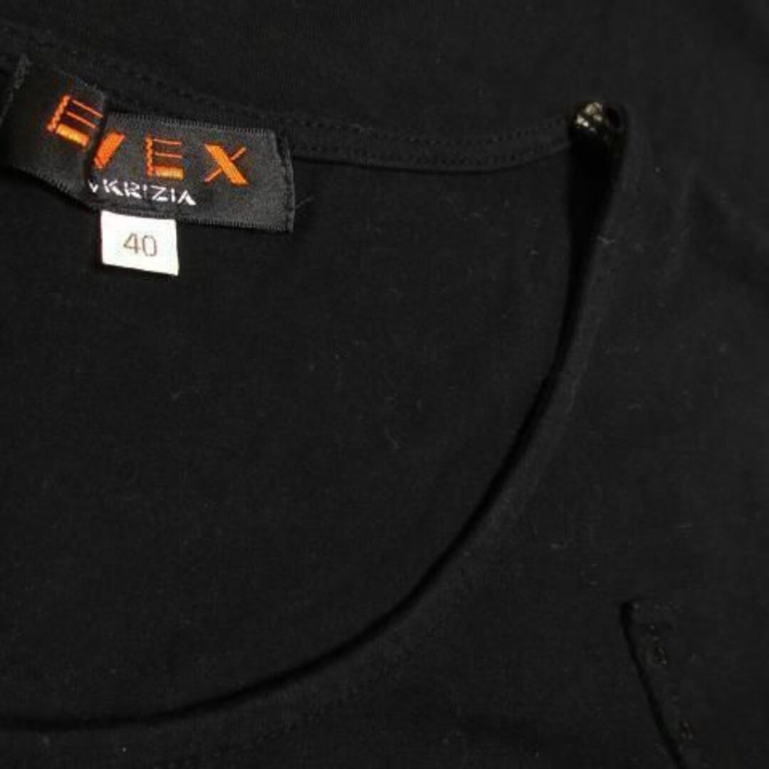 EVEX by KRIZIA(エヴェックスバイクリツィア)のエヴェックス バイ クリツィア 半袖カットソー 40 黒 221028AO7A レディースのトップス(カットソー(半袖/袖なし))の商品写真