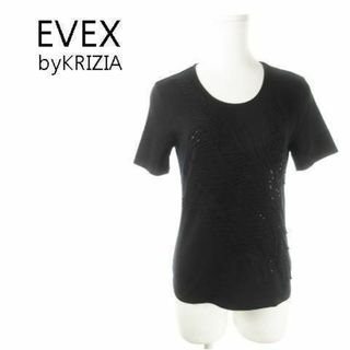 エヴェックスバイクリツィア(EVEX by KRIZIA)のエヴェックス バイ クリツィア 半袖カットソー 40 黒 221028AO7A(カットソー(半袖/袖なし))