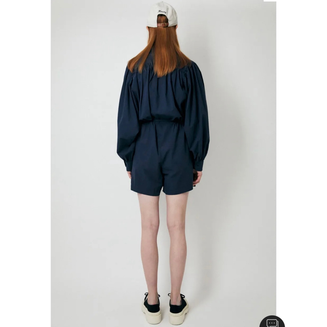 【VOLUME SLEEVE ROMPERS】ホワイト Mサイズ タグ付き レディースのパンツ(サロペット/オーバーオール)の商品写真