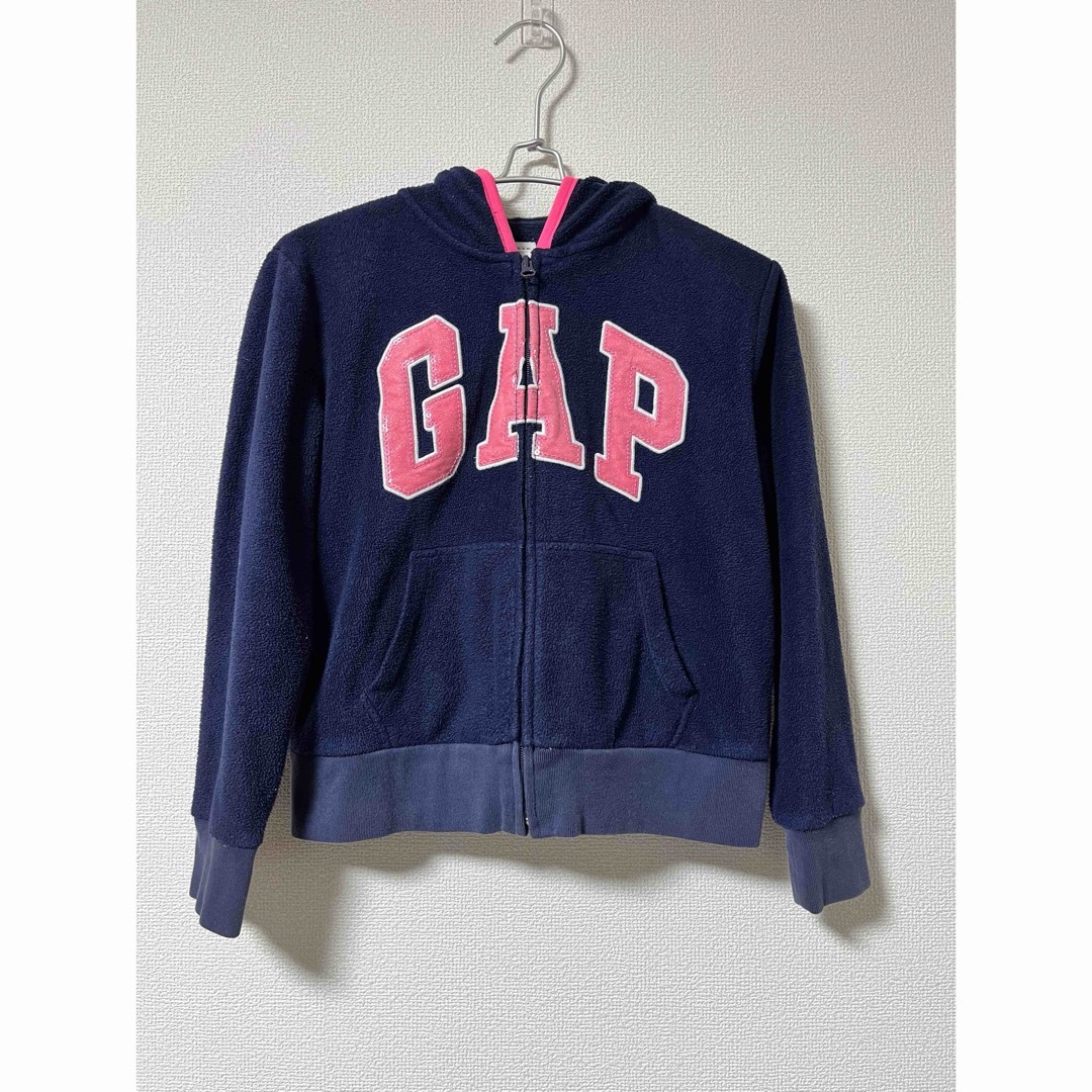 GAP Kids(ギャップキッズ)のGAP KIDS ジップアップ パーカー 裏起毛 150 キッズ/ベビー/マタニティのキッズ服女の子用(90cm~)(ジャケット/上着)の商品写真