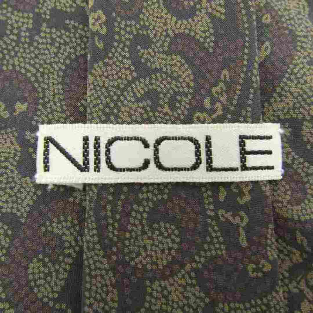 NICOLE(ニコル)のニコル ブランドネクタイ 総柄 ペイズリー シルク 日本製 メンズ ベージュ NICOLE メンズのファッション小物(ネクタイ)の商品写真