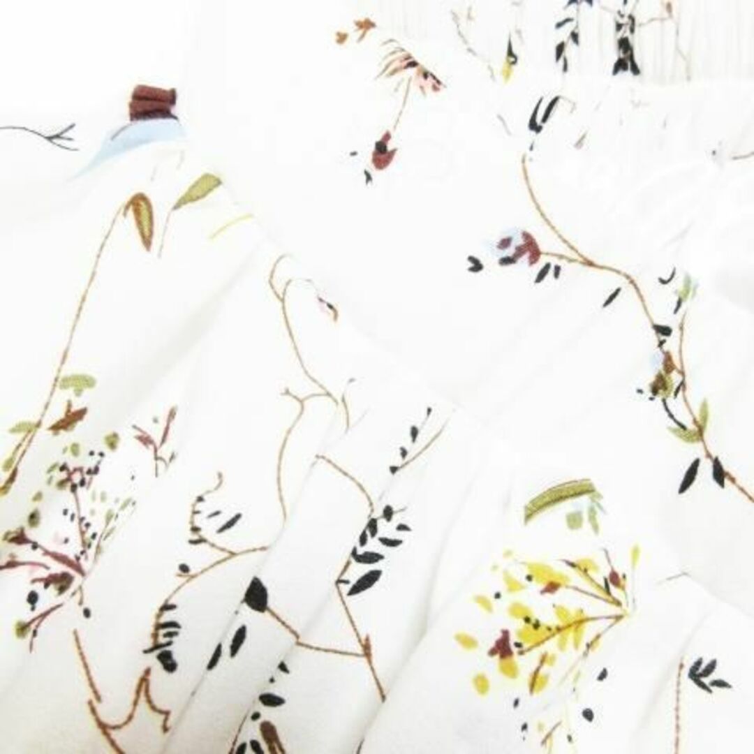 GRL(グレイル)のグレイル ボタニカル柄 フレア ロングスカート S 白 221028CK18A レディースのスカート(ロングスカート)の商品写真