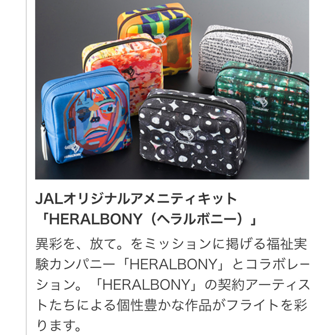 JAL ビジネスクラスアメニティ HERALBONY ヘラルボニー ① - 航空機