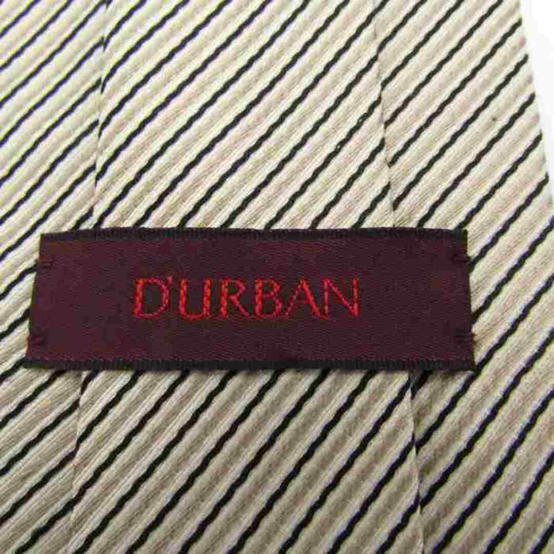 D’URBAN(ダーバン)のダーバン ブランドネクタイ ストライプ柄 ペンシルストライプ シルク メンズ オフホワイト Durban メンズのファッション小物(ネクタイ)の商品写真