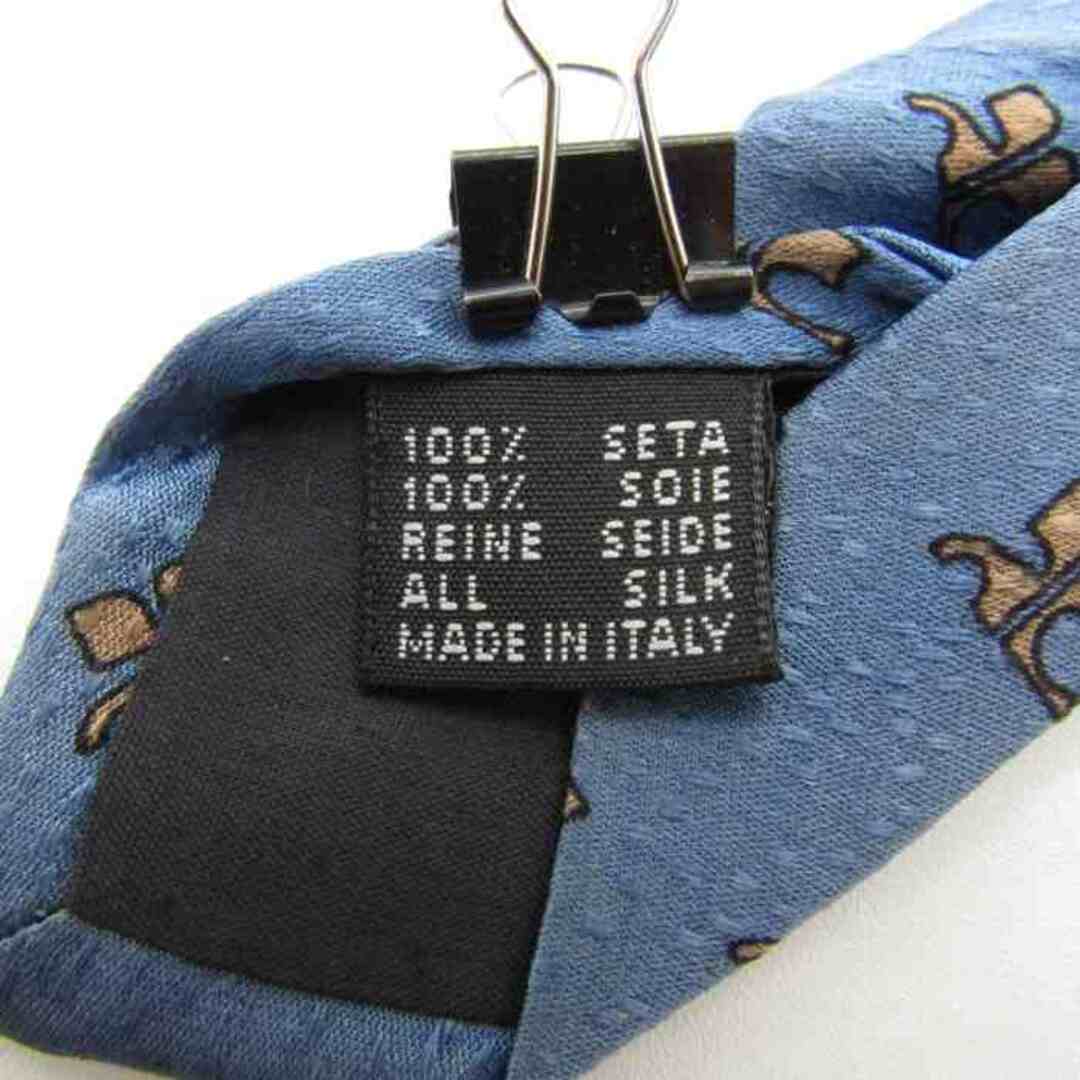 Courreges(クレージュ)のクレージュ ブランドネクタイ パネル柄 シルク イタリア製 メンズ ブルー courreges メンズのファッション小物(ネクタイ)の商品写真