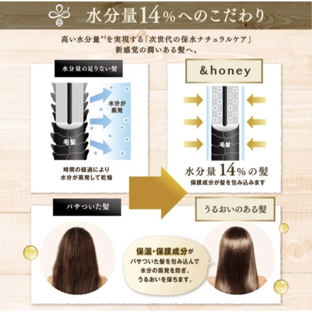 アンドハニー ＆honey モイストリッチ ヘアオイル 3.0 100mL コスメ/美容のヘアケア/スタイリング(トリートメント)の商品写真