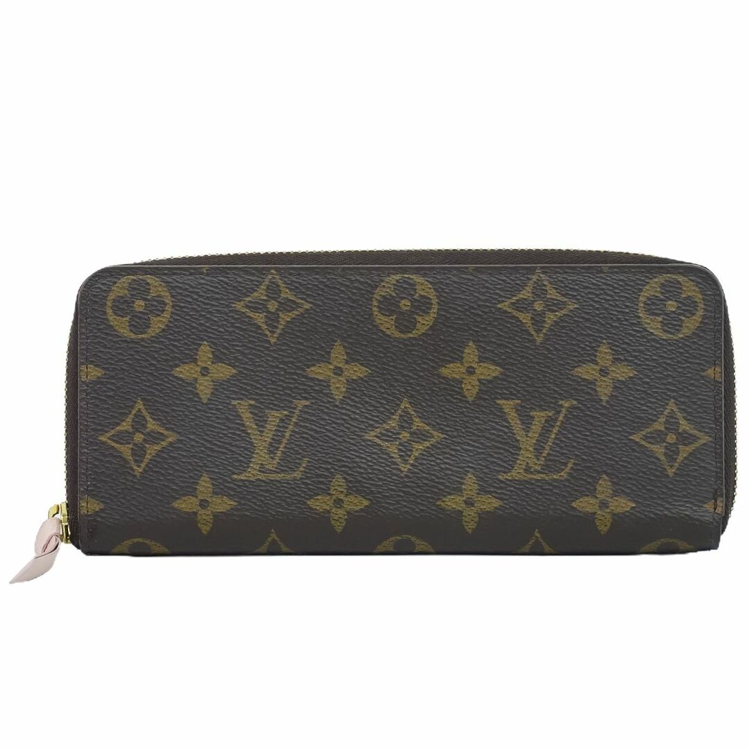 LOUIS VUITTON(ルイヴィトン)の本物 ルイヴィトン LOUIS VUITTON LV ポルトフォイユ クレマンス モノグラム ラウンドファスナー 長財布 ブラウン M61298 ビトン 財布 ウォレット 中古 レディースのファッション小物(財布)の商品写真